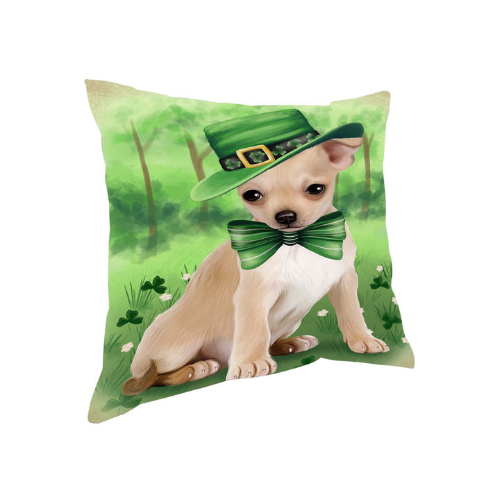 St. Patricks Day Irish Portrait Chihuahua Dog Pillow PIL50956