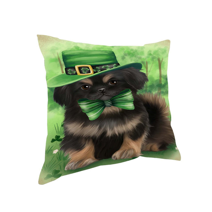 St. Patricks Day Irish Portrait Pekingese Dog Pillow PIL51228