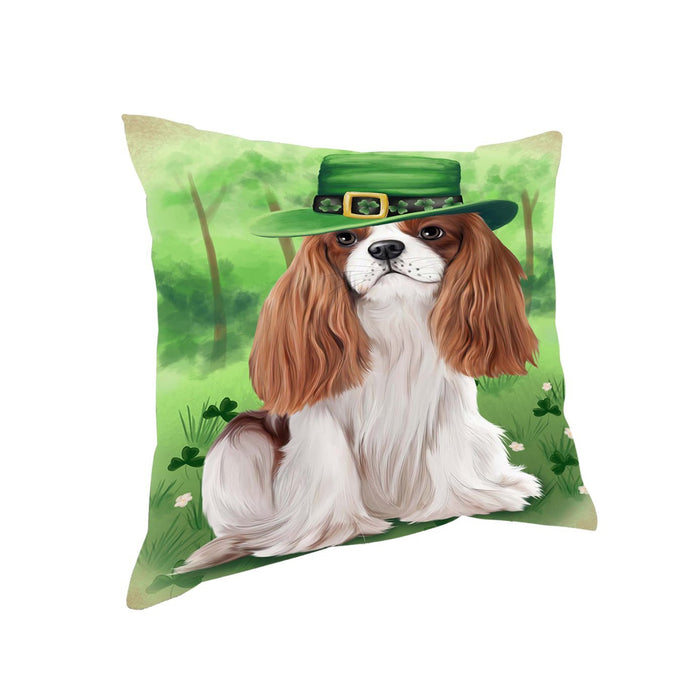 St. Patricks Day Irish Portrait Cavalier King Charles Spaniel Dog Pillow PIL50908
