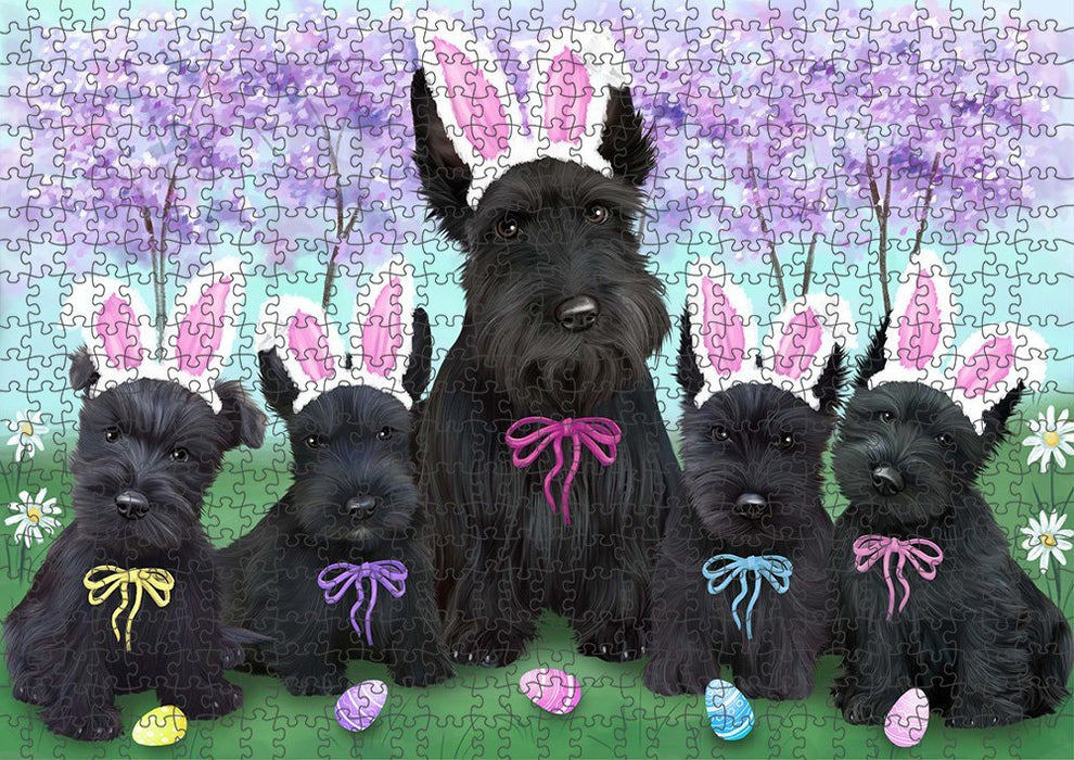 Scottish Terriers Dog Easter Holiday Puzzle with Photo Tin PUZL51327