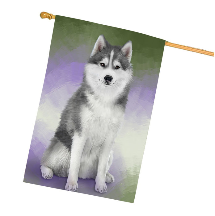 Siberian Husky Dog House Flag FLG48311