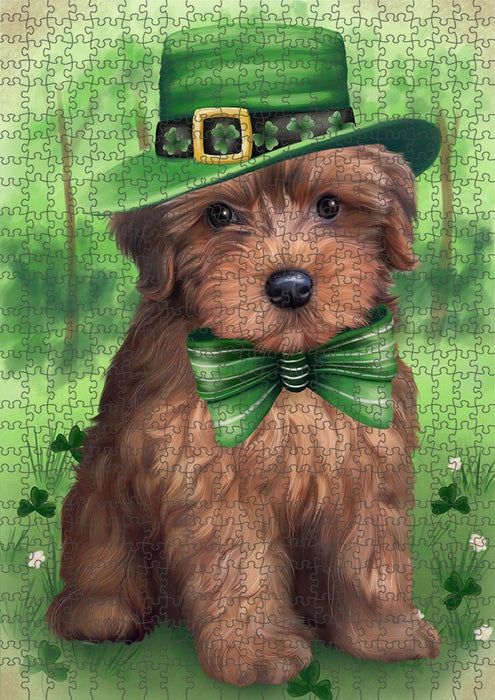 St. Patricks Day Irish Portrait Yorkipoo Dog Puzzle with Photo Tin PUZL52011