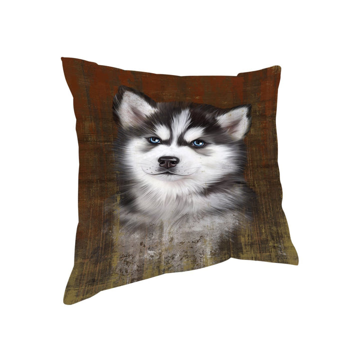 Rustic Siberian Husky Dog Pillow PIL49104