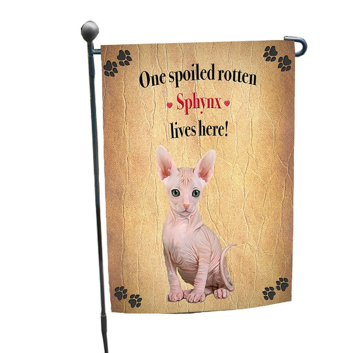Sphynx Spoiled Rotten Cat Garden Flag