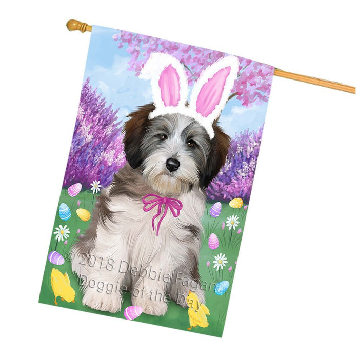 Tibetan Terrier Dog Easter Holiday House Flag FLG49379