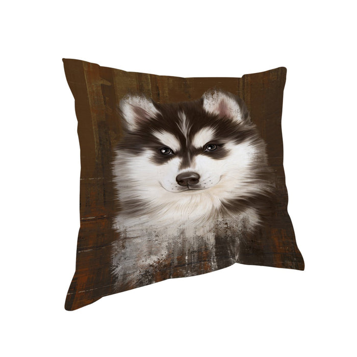 Rustic Siberian Husky Dog Pillow PIL49108