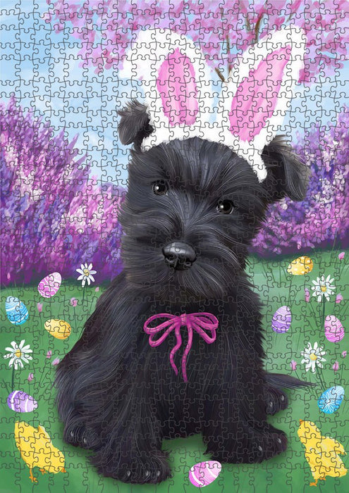 Scottish Terrier Dog Easter Holiday Puzzle with Photo Tin PUZL51330