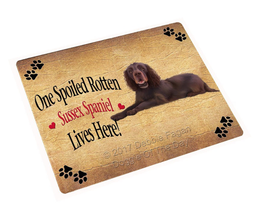 Spoiled Rotten Sussex Spaniel Dog Tempered Cutting Board