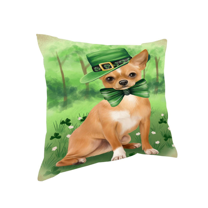 St. Patricks Day Irish Portrait Chihuahua Dog Pillow PIL50972