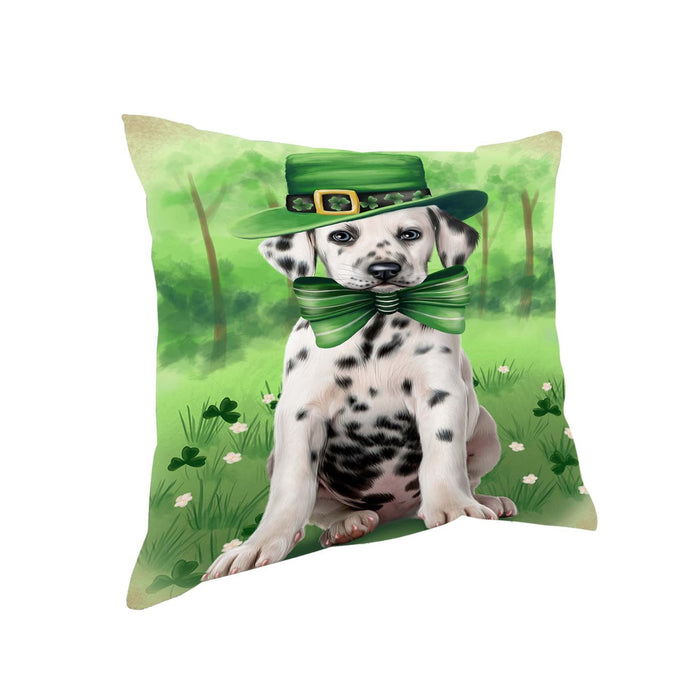 St. Patricks Day Irish Portrait Dalmatian Dog Pillow PIL51032