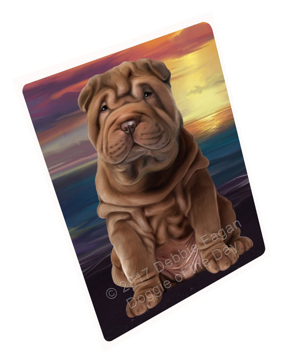 Shar-Pei Dog Tempered Cutting Board