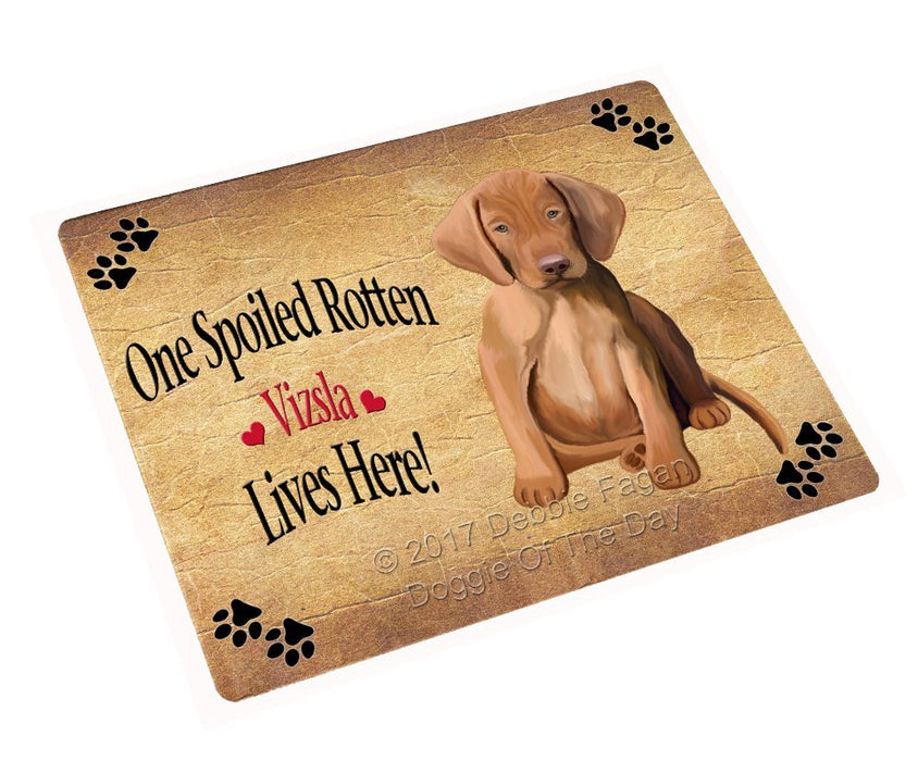 Spoiled Rotten Vizsla Puppy Dog Tempered Cutting Board