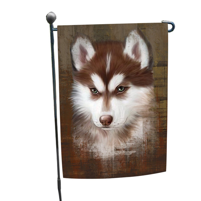 Rustic Siberian Husky Dog Garden Flag GFLG48158