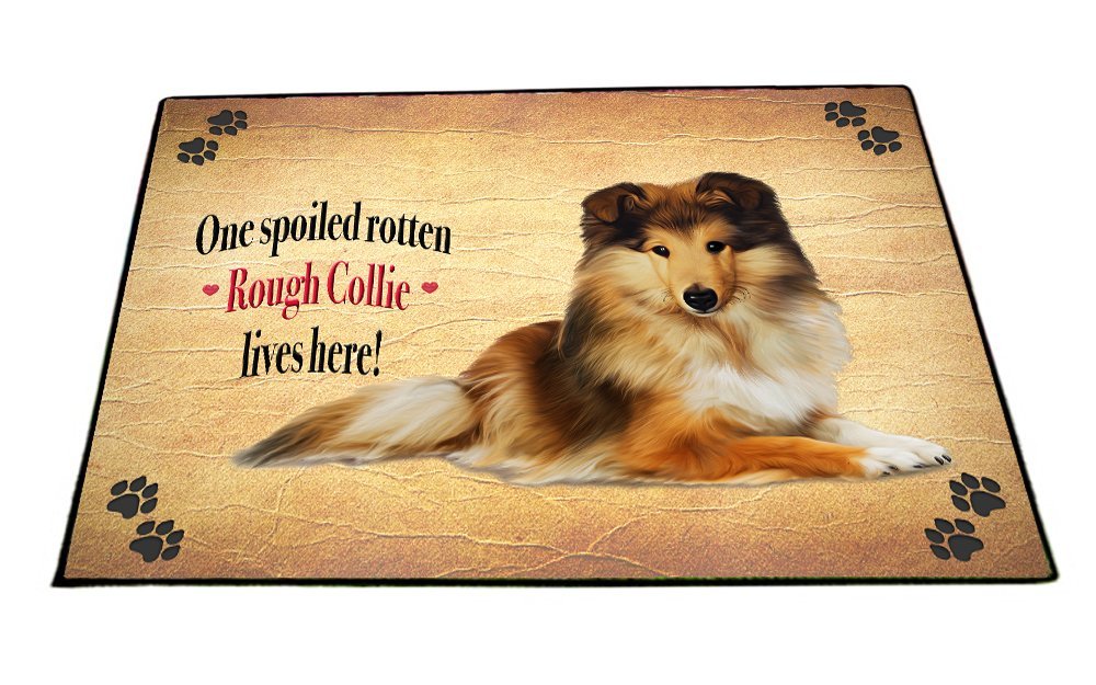 Spoiled Rotten Rough Collie Dog Floormat