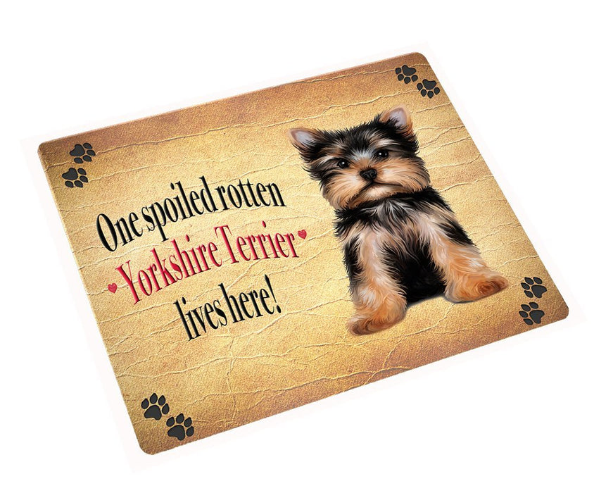 Yorkshire Terrier Spoiled Rotten Dog Large Refrigerator / Dishwasher Magnet 11.5" x 17.6"