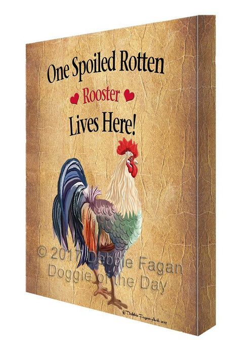 Spoiled Rotten Rooster Canvas Wall Art D574