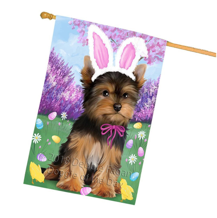 Yorkshire Terrier Dog Easter Holiday House Flag FLG49404