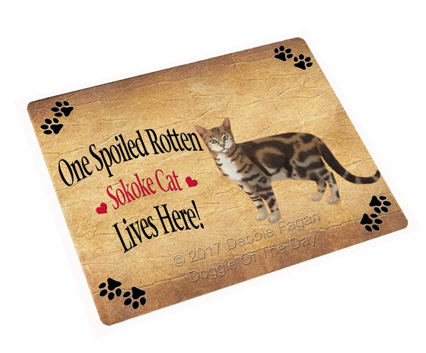 Spoiled Rotten Sokoke Cat Tempered Cutting Board