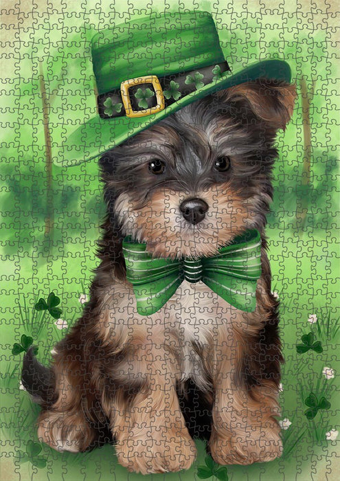 St. Patricks Day Irish Portrait Yorkipoo Dog Puzzle with Photo Tin PUZL52005