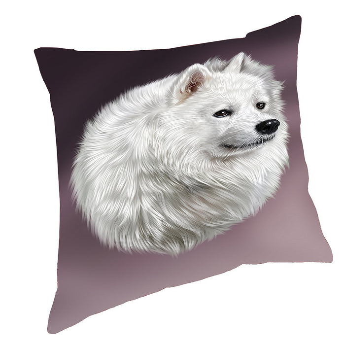 Samoyed Portrait Dog Throw Pillow