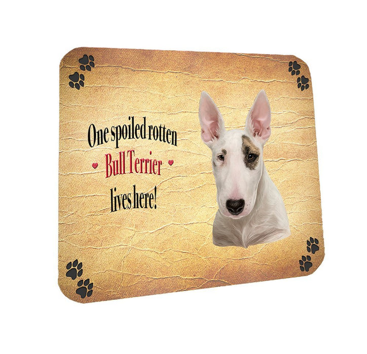 Spoiled Rotten Bull Terrier Dog Coasters Set of 4