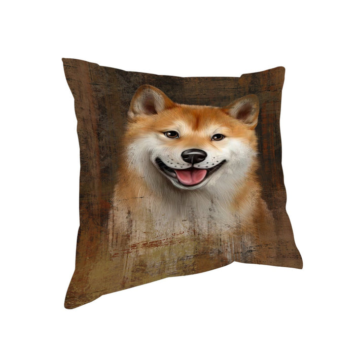 Rustic Shiba Inu Dog Pillow PIL49004