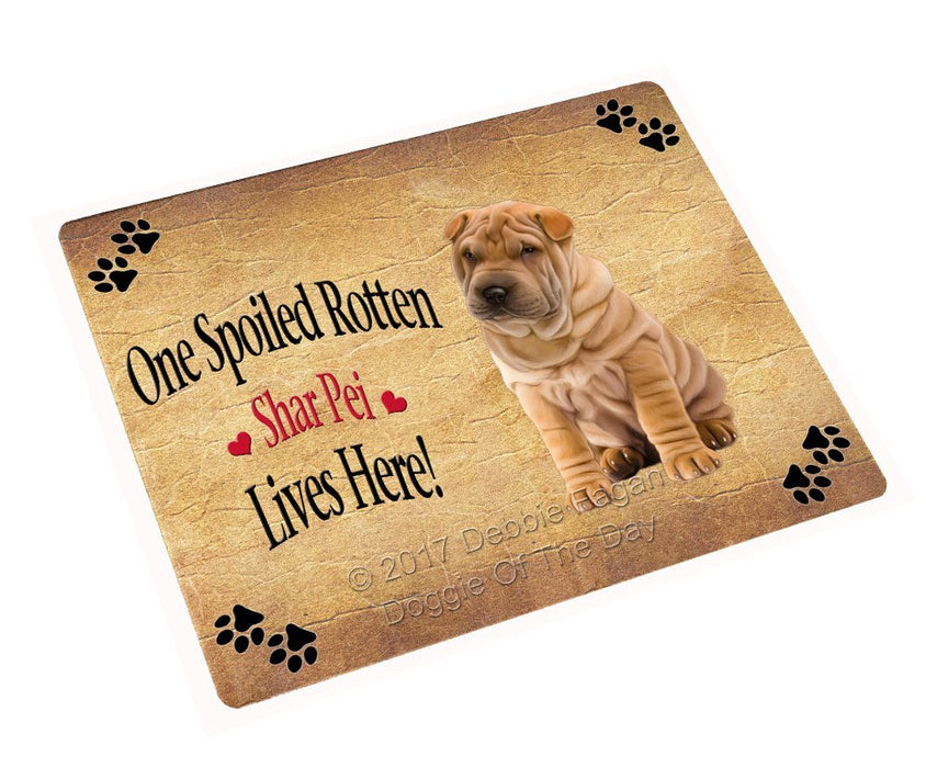 Spoiled Rotten Shar Pei Dog Large Refrigerator / Dishwasher Magnet