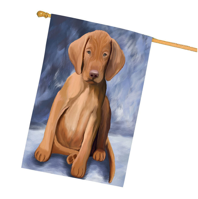 Vizsla Puppy Dog House Flag