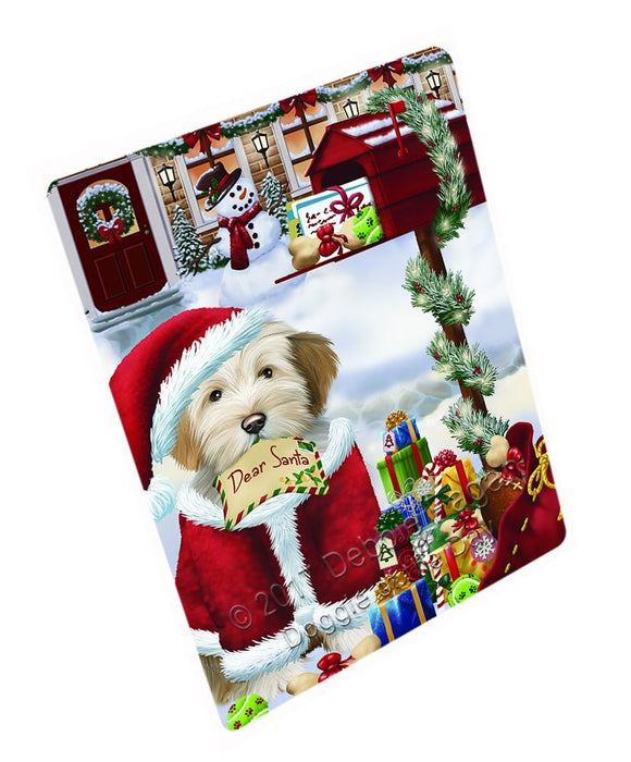 Tibetan Terrier Dog Dear Santa Letter Christmas Holiday Mailbox Dog Large Refrigerator / Dishwasher Magnet D117