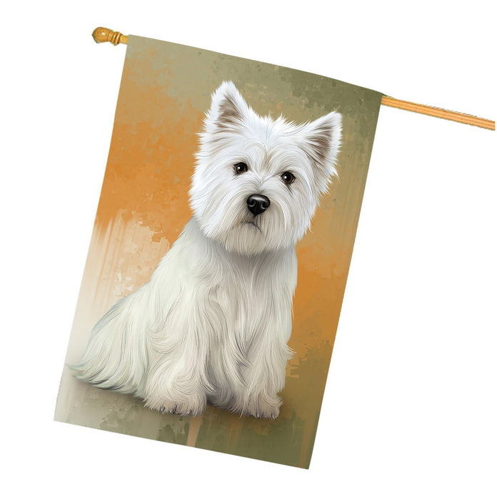 West Highland White Terrier Dog House Flag FLG48321
