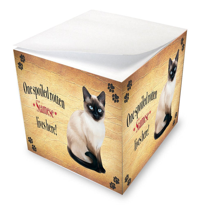 Siamese Spoiled Rotten Cat Note Cube