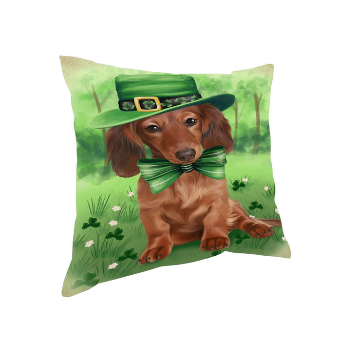 St. Patricks Day Irish Portrait Dachshund Dog Pillow PIL48596