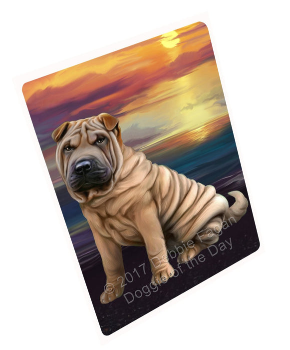 Shar-Pei Dog Tempered Cutting Board (Small)