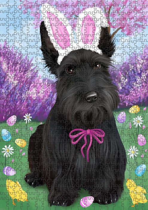 Scottish Terrier Dog Easter Holiday Puzzle with Photo Tin PUZL51324