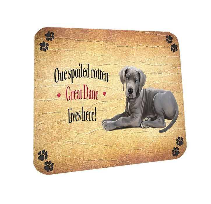 Spoiled Rotten Great Dane Dog Coasters Set of 4