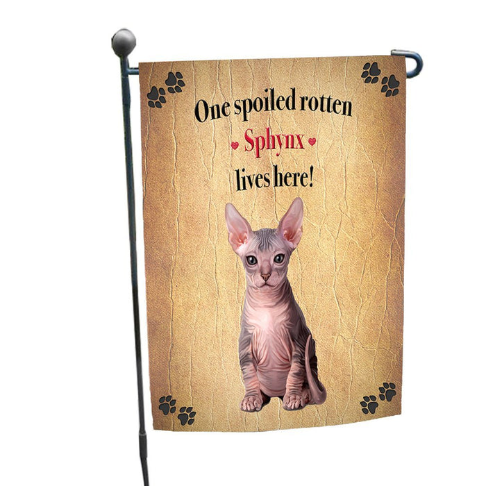 Sphynx Spoiled Rotten Cat Garden Flag