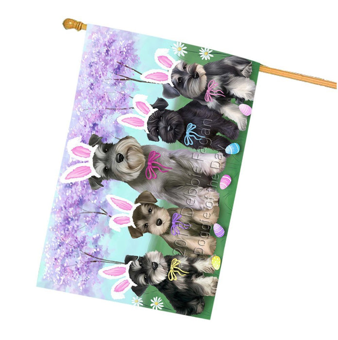 Schnauzers Dog Easter Holiday House Flag FLG49345