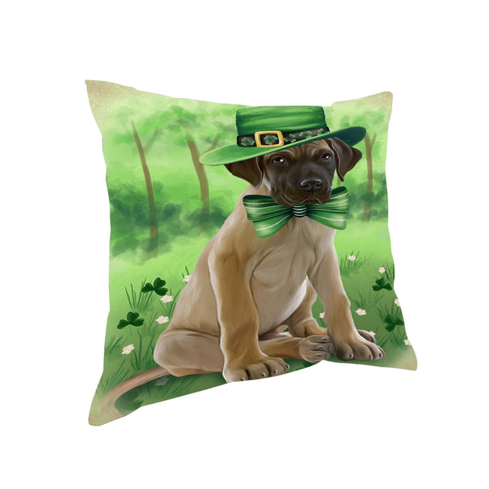 St. Patricks Day Irish Portrait Great Dane Dog Pillow PIL51104