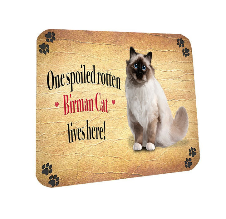 Spoiled Rotten Birman Cat Coasters Set of 4