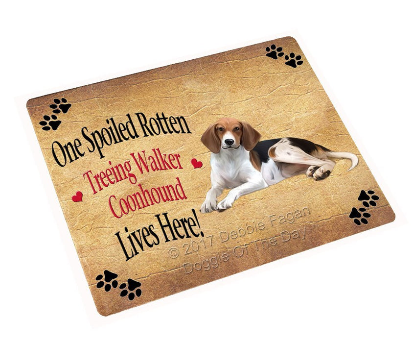 Spoiled Rotten Treeing Walker Coonhound Dog Tempered Cutting Board