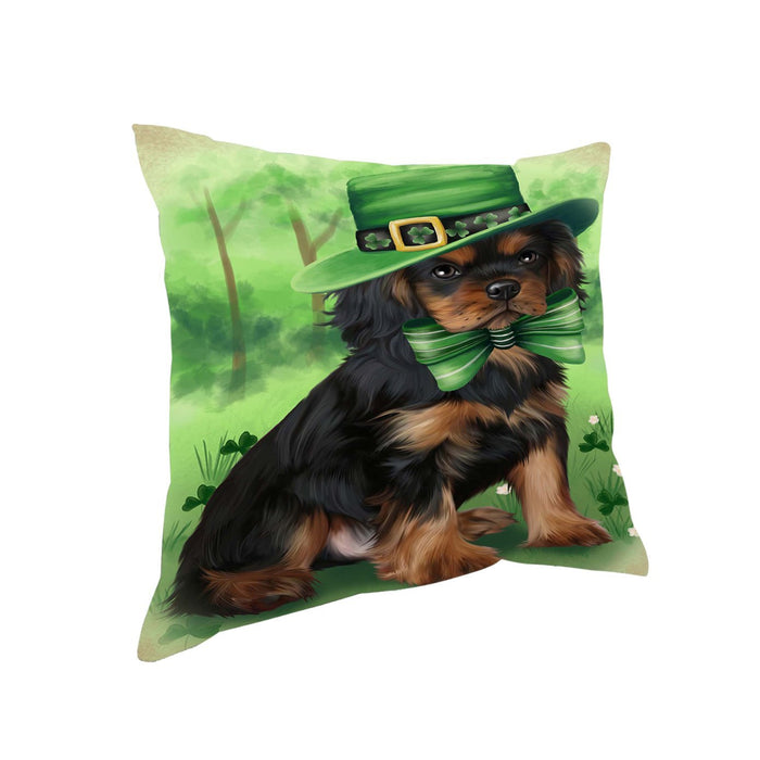 St. Patricks Day Irish Portrait Cavalier King Charles Spaniel Dog Pillow PIL50924