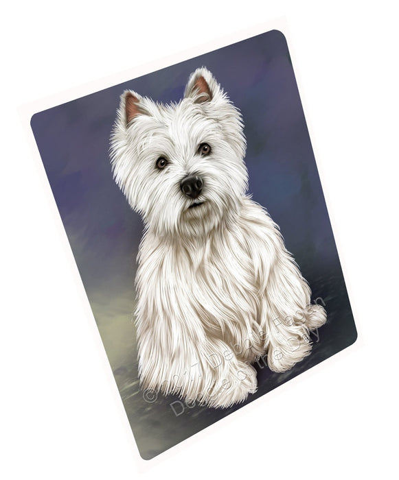 West Highland Terriers Puppy Dog Art Portrait Print Woven Throw Sherpa Plush Fleece Blanket