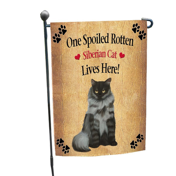 Spoiled Rotten Siberian Cat Garden Flag