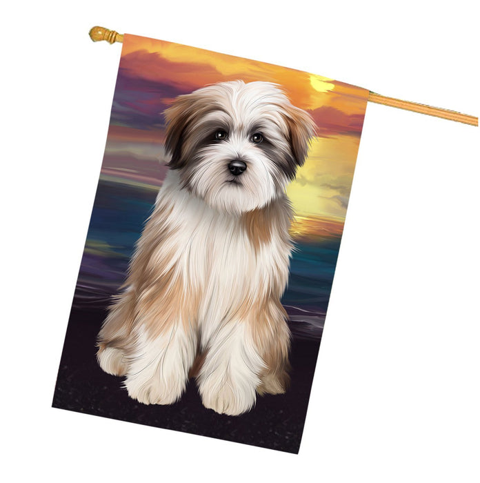 Tibetan Terrier Dog House Flag FLG48544