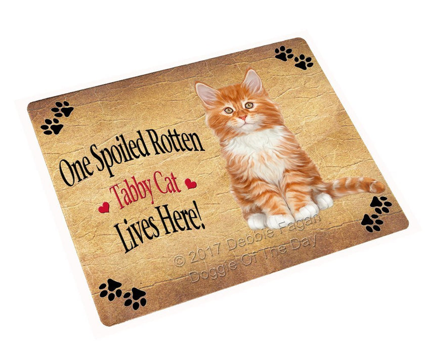 Spoiled Rotten Tabby Cat Large Refrigerator / Dishwasher Magnet