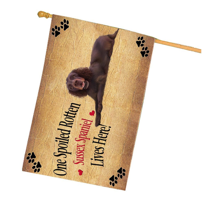 Spoiled Rotten Sussex Spaniel Dog House Flag