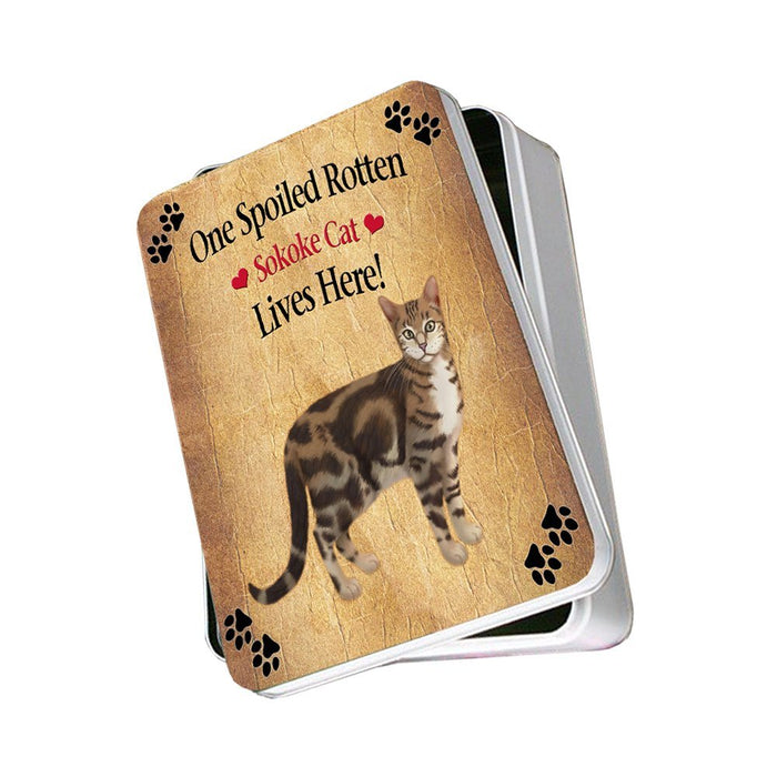 Sokoke Spoiled Rotten Cat Photo Storage Tin