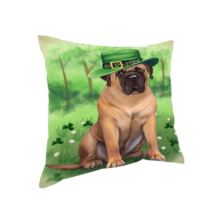 St. Patricks Day Irish Portrait Bullmastiff Dog Pillow PIL50876