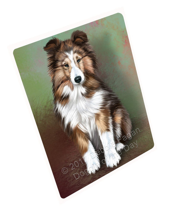 Shetland Sheepdogs Puppy Dog Art Portrait Print Woven Throw Sherpa Plush Fleece Blanket
