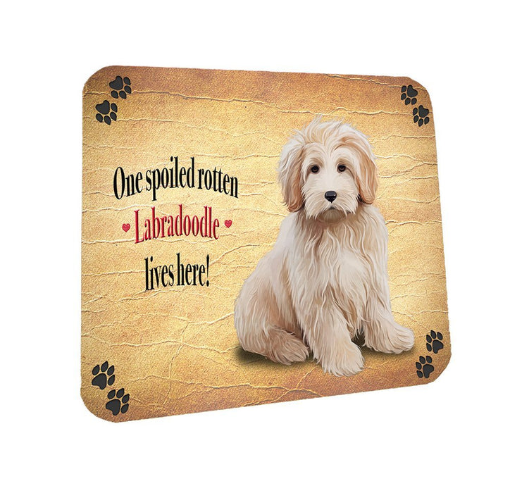 Spoiled Rotten Labradoodle Dog Coasters Set of 4